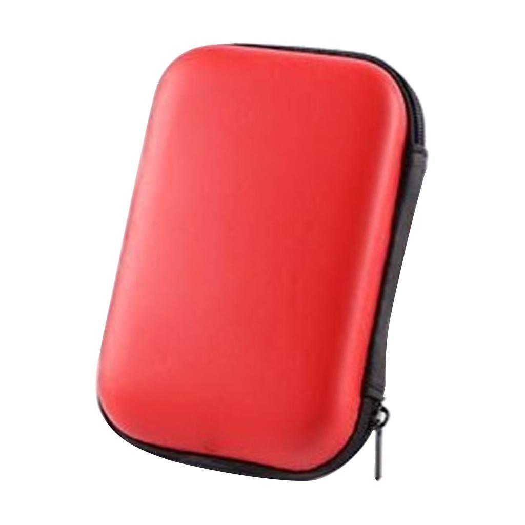 USB External HDD Hard Drive Disk Hard Case Bag Carry Pouch Case Red