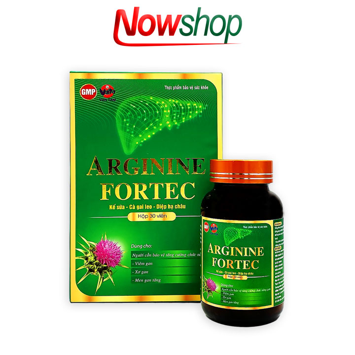 Viên Uống Thanh Nhiệt Mát Gan Arginine Fortec Hỗ Trợ Cải Thiện Tình Trạng Viêm Xơ Gan Men Gan Cao Giúp Hạ Men Gan Hiệu Quả