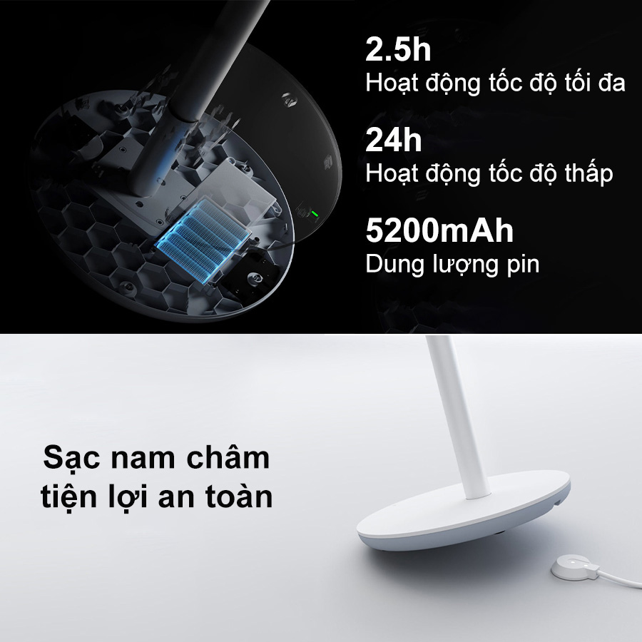 Quạt Tích Điện Đối Lưu Xiaomi Smartmi  Gen 3 Pro Circulation Fan 【 Xoay 3D ◆ Dùng 40h Liên Tục ◆ AI Thông Minh】 - Hàng Nhập Khẩu