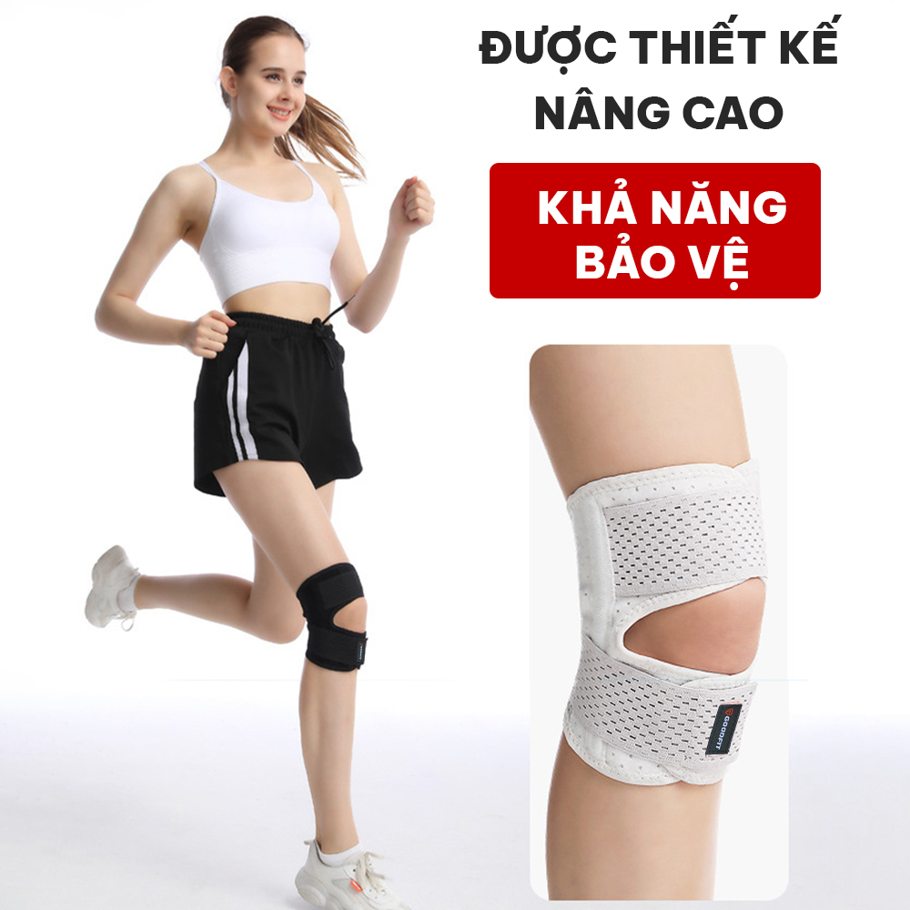 Băng đầu gối chuyên nghiệp GoodFit GF526K thoáng khí, có thể điều chỉnh, hỗ trợ giảm đau khớp