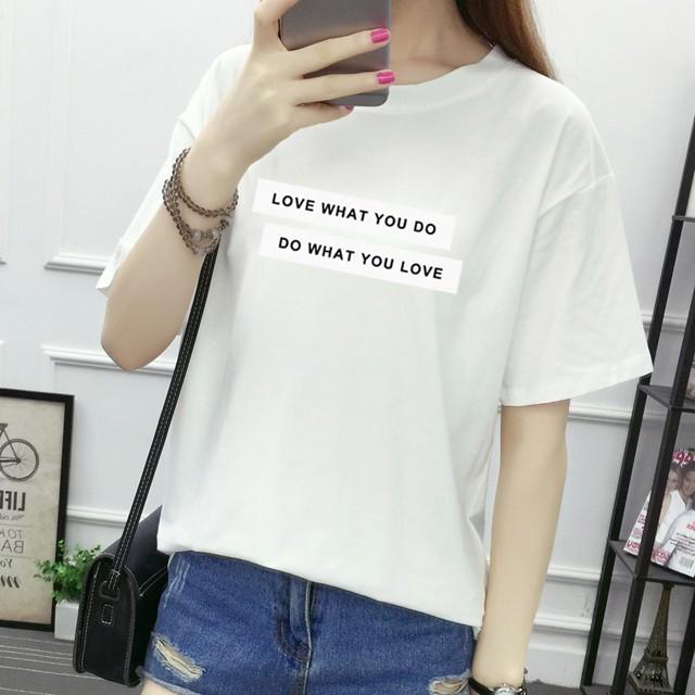 ÁO THUN NỮ LOVE WHAT YOU DO THỜI TRANG NHIỀU MÀU