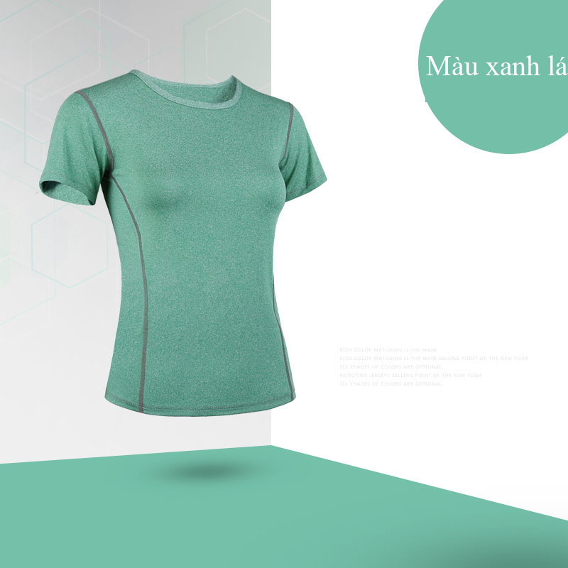 Áo thể thao nữ ngắn tay vải khô nhanh phiên bản Hàn Quốc mã YJDX0101