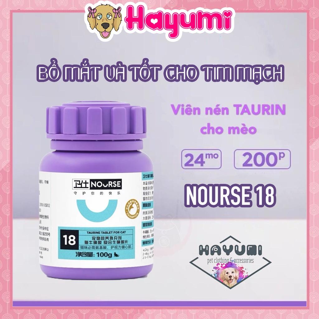 - NOURSE 18 HỖ TRỢ TIM MẠCH VÀ SẠCH MẮT, CUNG CẤP TAURINE