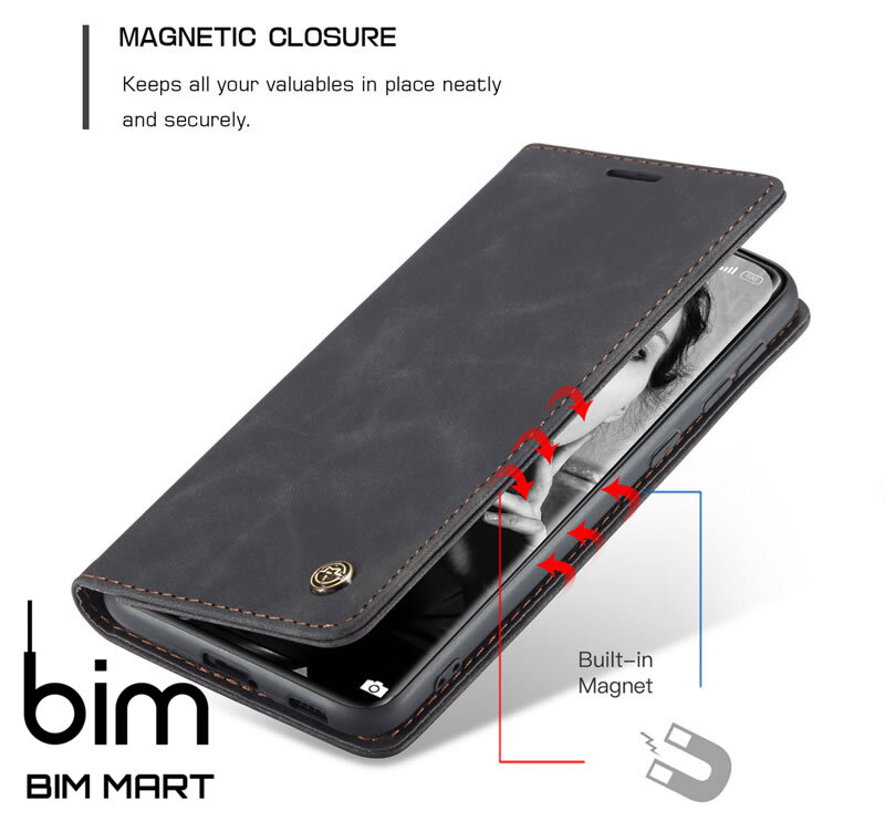 Bao da cao cấp dành cho Xiaomi Mi 11 dạng ví chính hãng Caseme - Hàng Nhập Khẩu