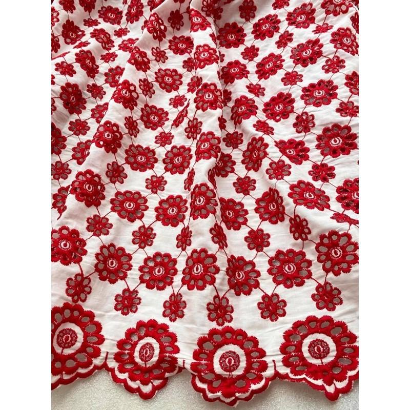 VẢI THÔ THÊU HOA CAO CẤP (10m)