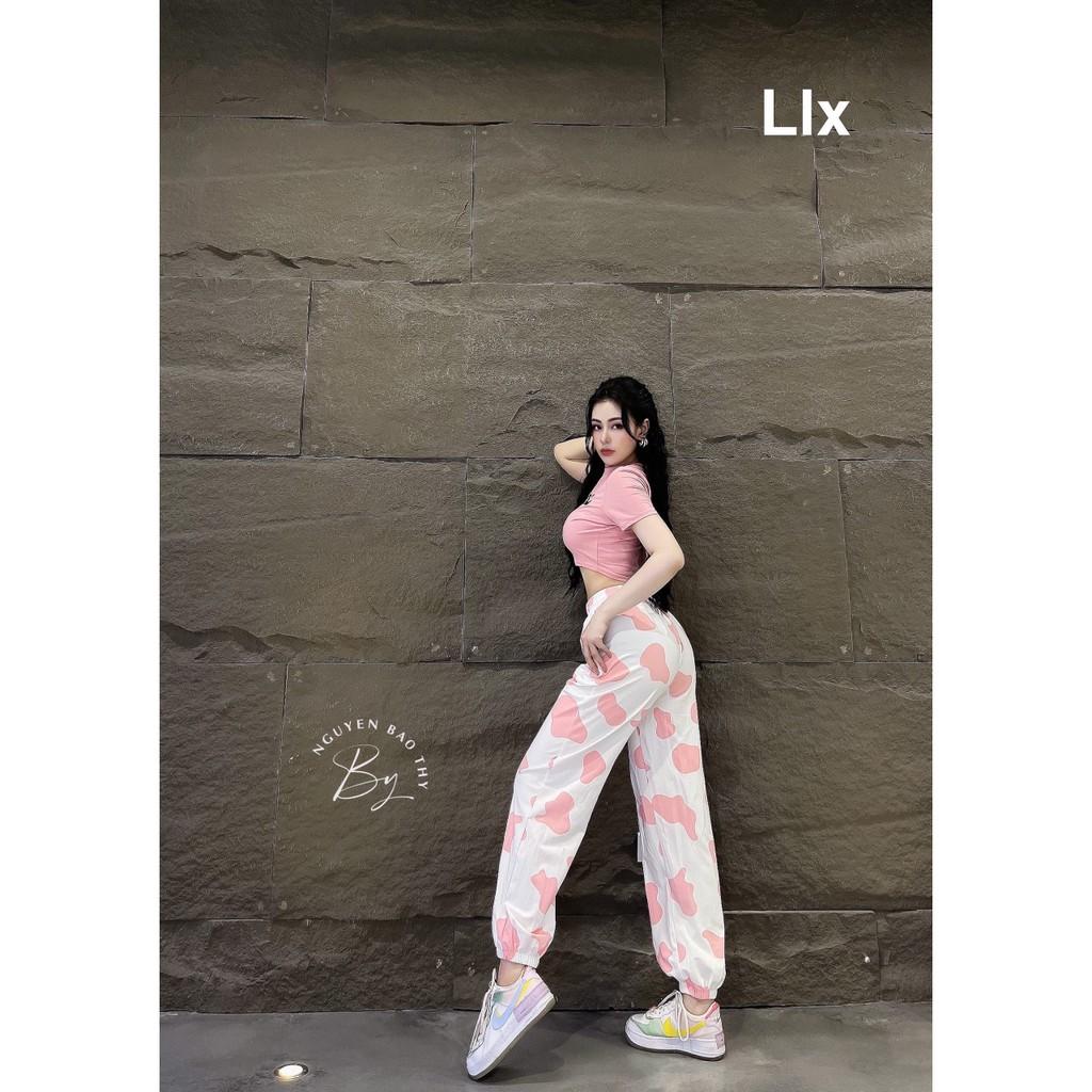Set áo crtop "cowgirl" mix quần bò sữa đốm 3 màu hót dã man