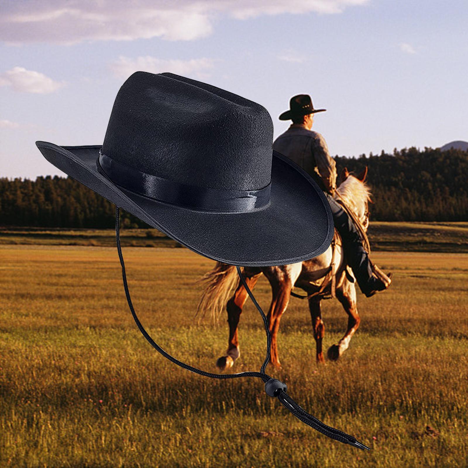 Cowboy Hat Versatile Wide Brim Hat Shapeable Hat Band for Men Beach Outdoor