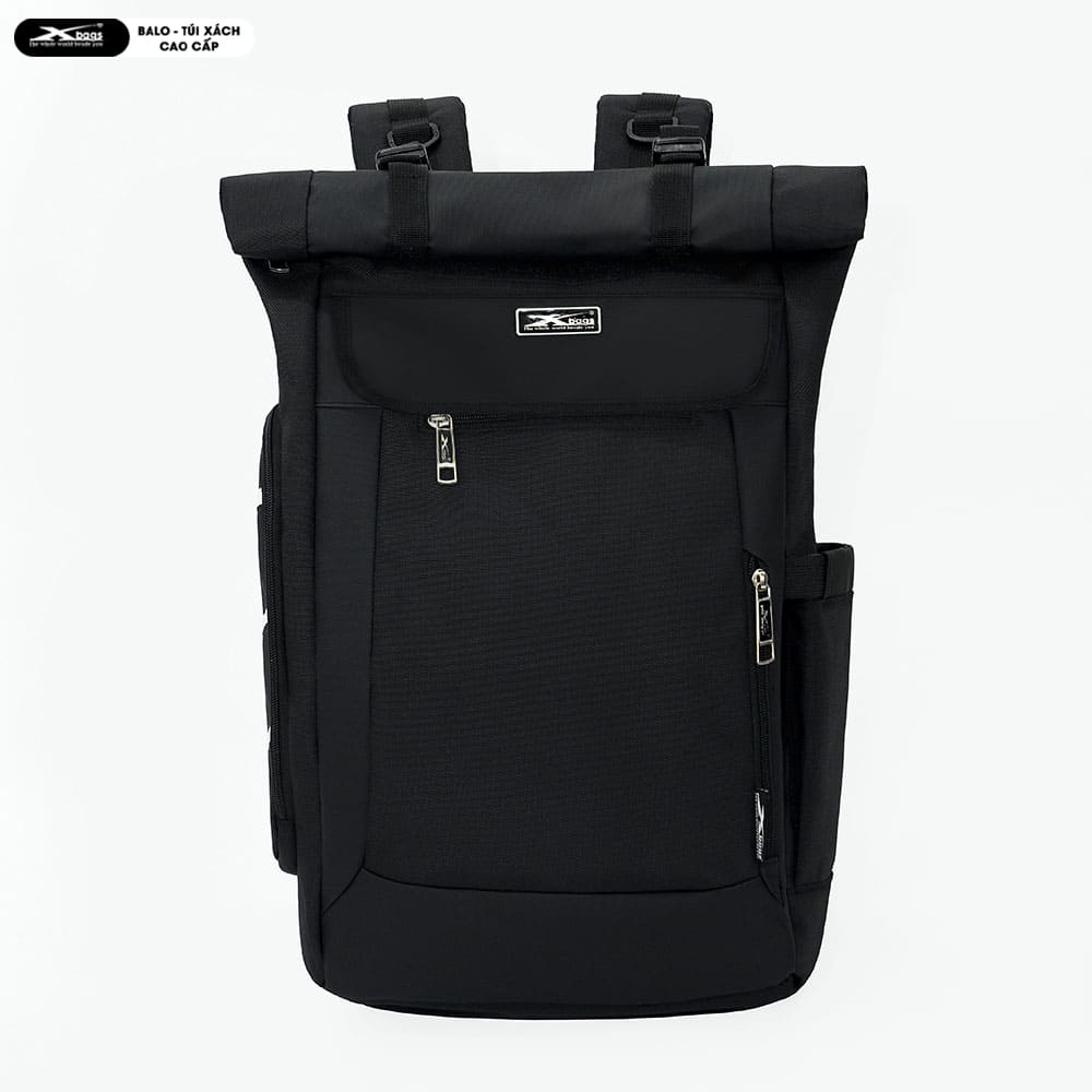 Balo Du Lịch Nắp Gập Cao Cấp Cỡ Lớn Chống Nước Xbags DarkBear XB1202 Màu Đen Sang Trọng, Nhiều Ngăn, Đựng Laptop 17 Inch, Mở Rộng Được Dung Tích!