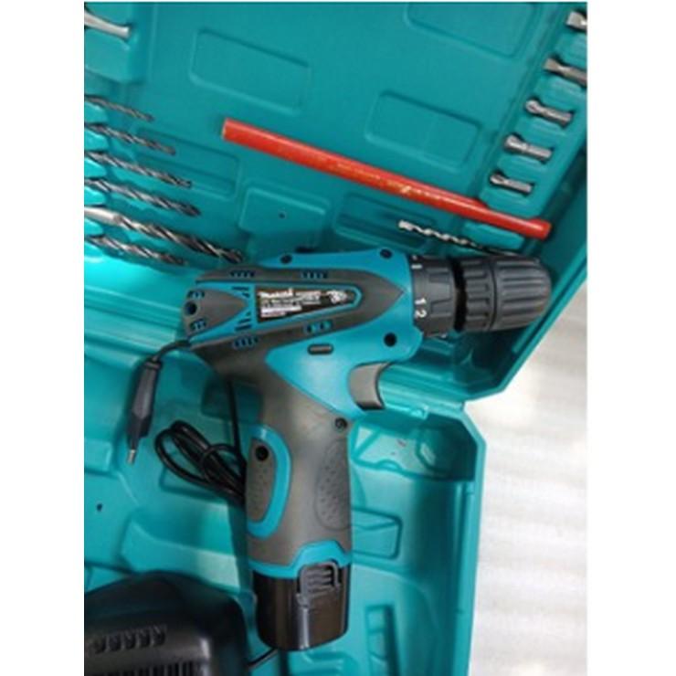 MÁY KHOAN PIN MAKITA 12V + hộp dụng cụ