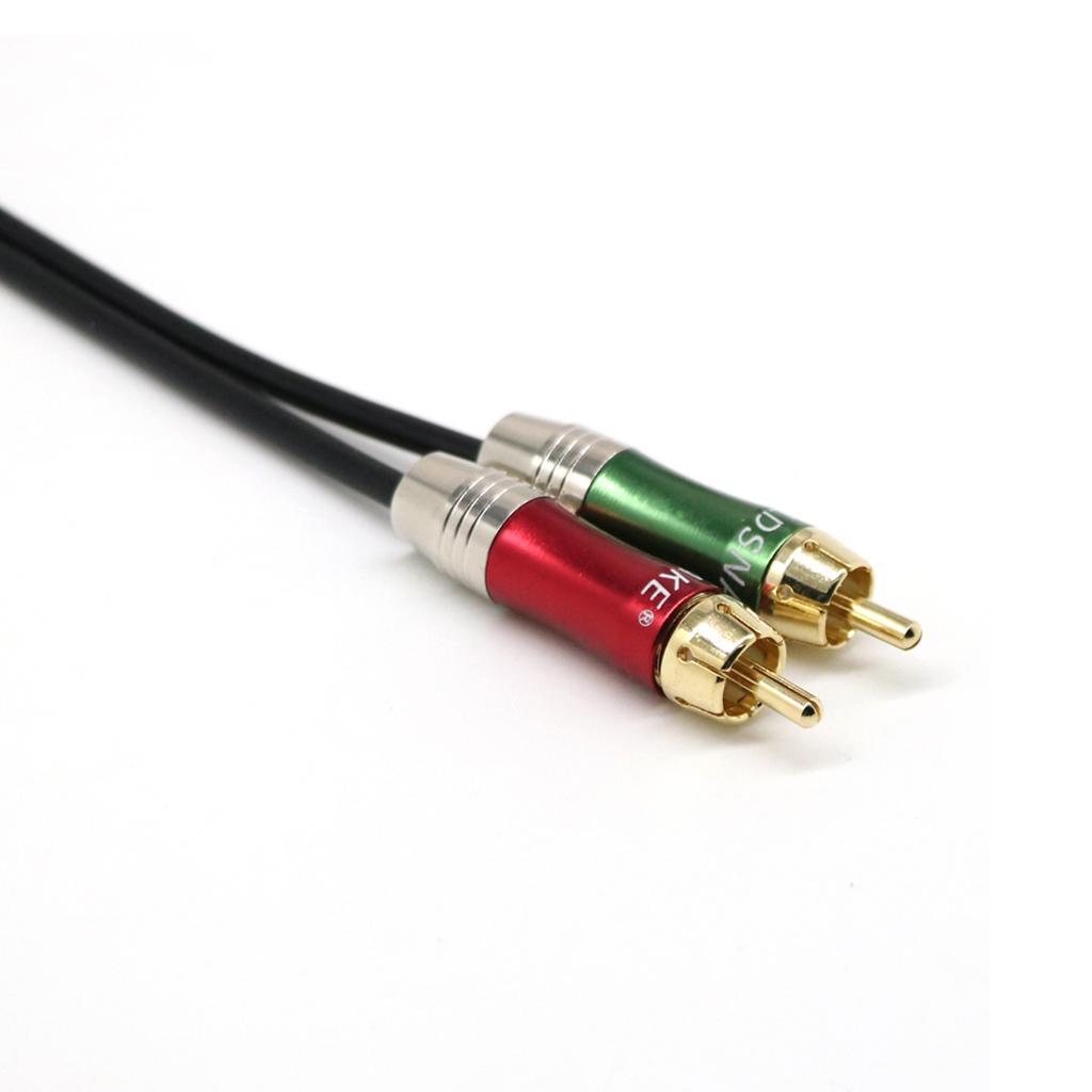 2 Pieces 1 XLR Male to 2 RCA Male ,XLR Adapter Plug to 2 x Phono RCA Plug Adapter Cable Lead 30cm Splitter Patch Y Cable