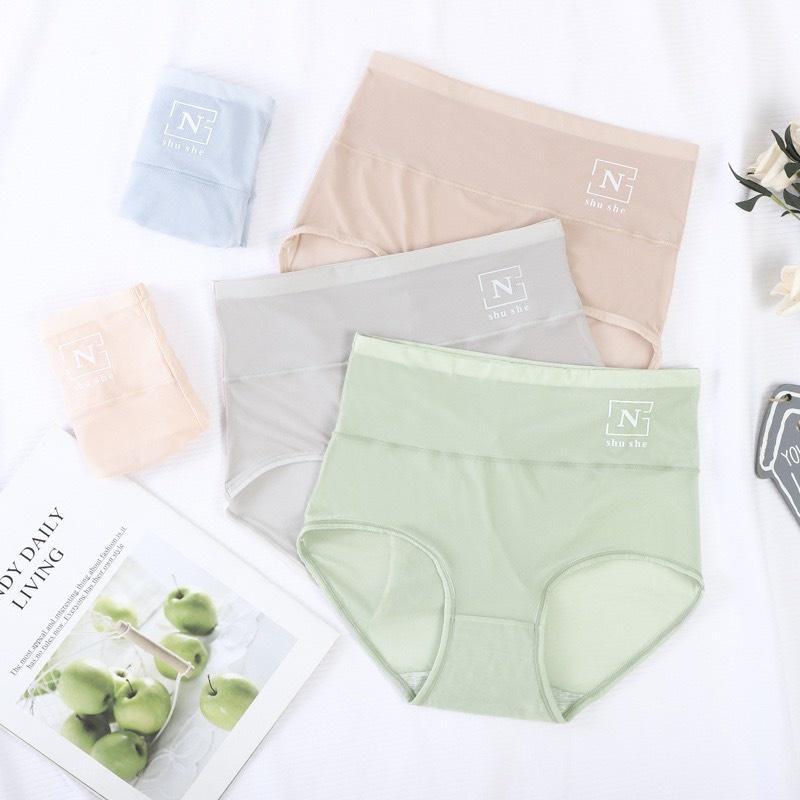 Quần lót nữ CẠP CAO Shushe, chất su lụa băng thông khí, thoáng mát, chất đẹp Women Xanh Lá - Xanh lá