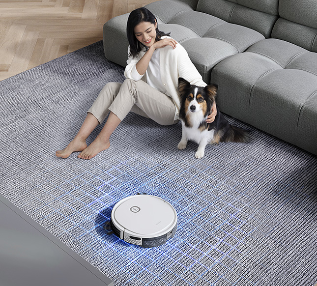 Robot Hút Bụi Lau Nhà ECOVACS Deebot U2 PRO - Bản Quốc Tế Kết Nối App Công nghệ OZMO 2.0 Và Khử Mùi Lực Hút 1500 Pa, Phù Hợp Diện Tích 150m2, Công Suất 26W - Hàng Chính Hãng