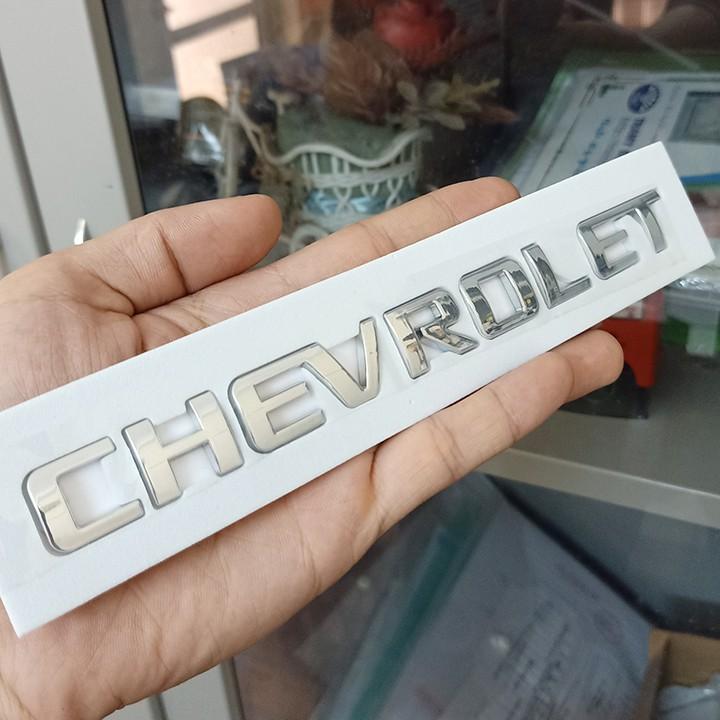 Tem Logo Nổi Chevrolet Dán Trang Trí Đuôi Xe - tem xe