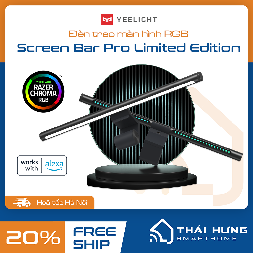 Đèn treo màn hình Yeelight Light Bar Pro bản Limited chuẩn U.S, hàng nhập khẩu chính hãng