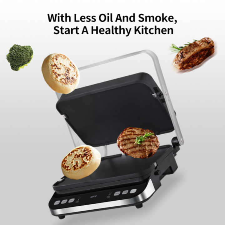 Máy nướng BBQ kiêm làm bánh 3 trong 1 cao cấp thương hiệu Biolomix BCG02D - Công suất: 2000W - HÀNG NHẬP KHẨU