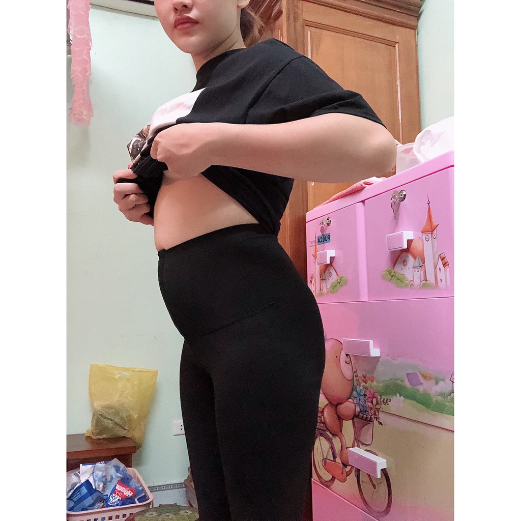 Quần tregging khoá gen bụng co giãn 4D - Quần legging cạp cao nâng mông lửng, dài nâng mông cao cấp