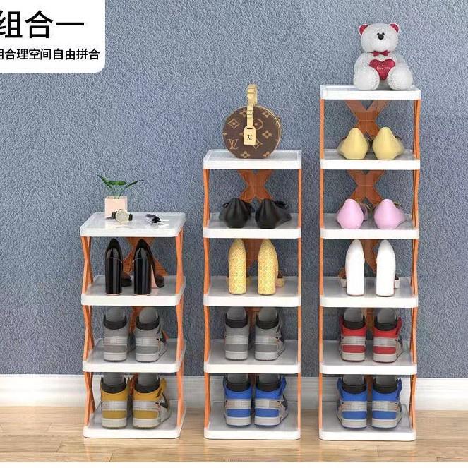 Kệ Để Giày Dép Đa Năng Dễ Tháo Lắp 5 Tầng, Hot 2022, Kệ Trang Trí Decor Chữ X Hiện Đại Chất Liệu Nhựa PVC Cao Cấp