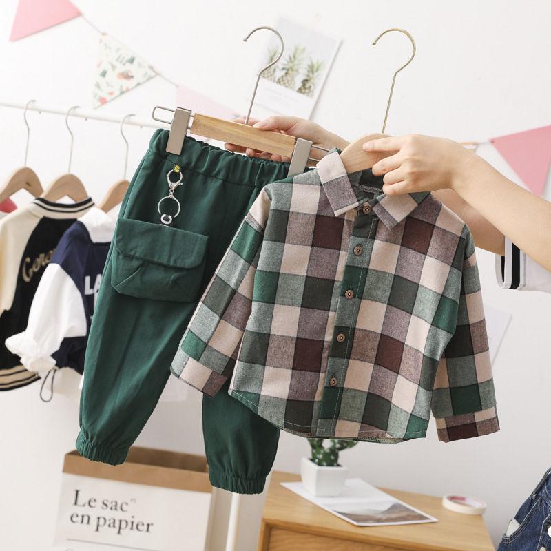 Kẻ Sọc Thời Trang Trẻ Em Bộ Ấm Sang Trọng Cao Cấp Áo Sơ Mi + Quần Bé Trai Quần Áo Bộ Quần Áo Dài Tay Trẻ Em Tracksuits Bé Trai đảng Áo Khoác