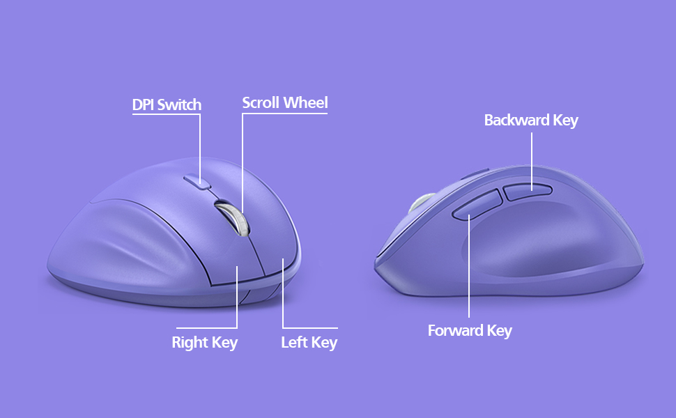 Chuột Không Dây MicroPack MP-V01W Kiểu Dáng Công Thái Học Cho Tư Thế Cầm Tay Thoải Mái Tiết Kiệm Pin 1600DPI Hàng Chính Hãng