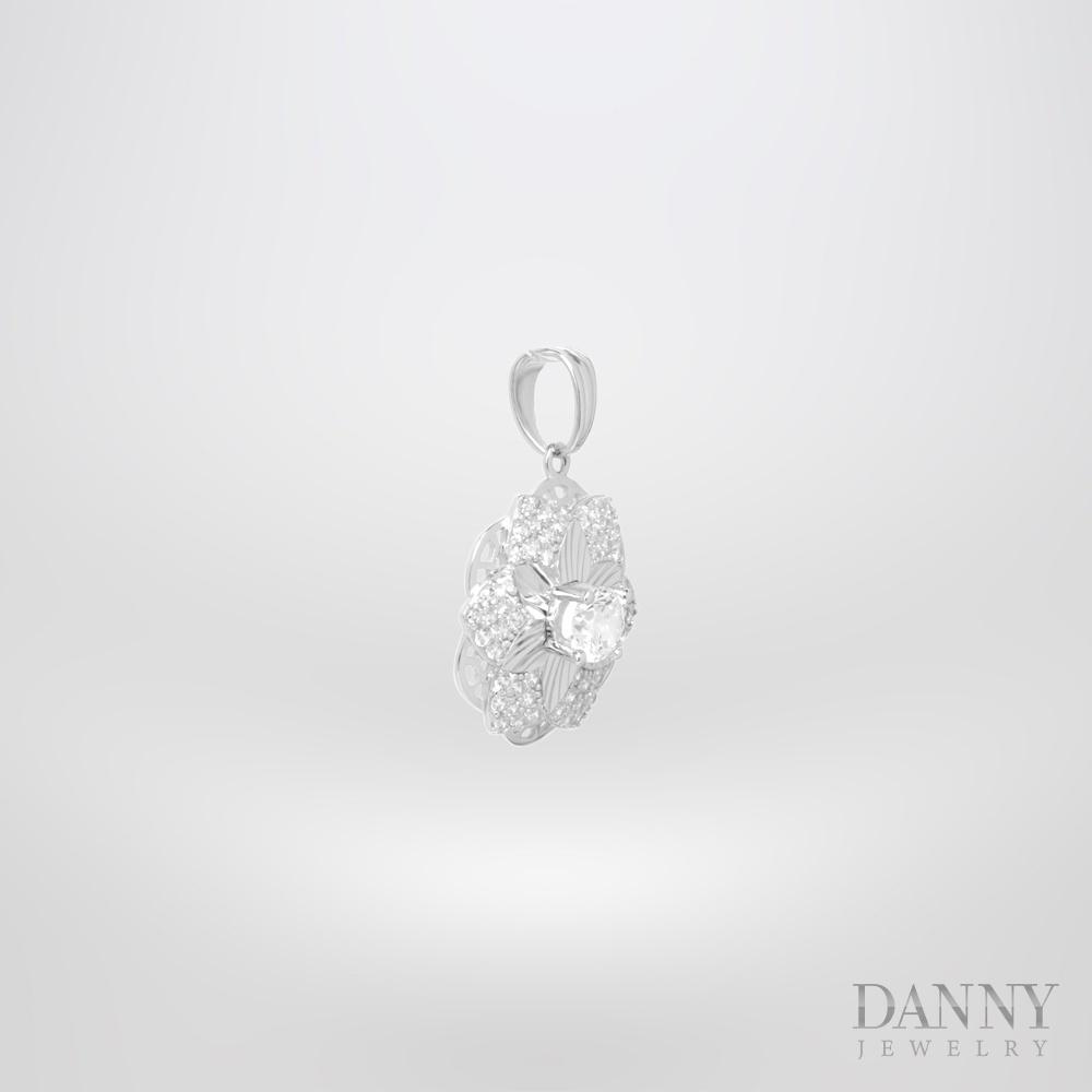 Mặt Dây Chuyền Nữ Bạc 925 Danny Jewelry Xi Bạch Kim DI4GZ012