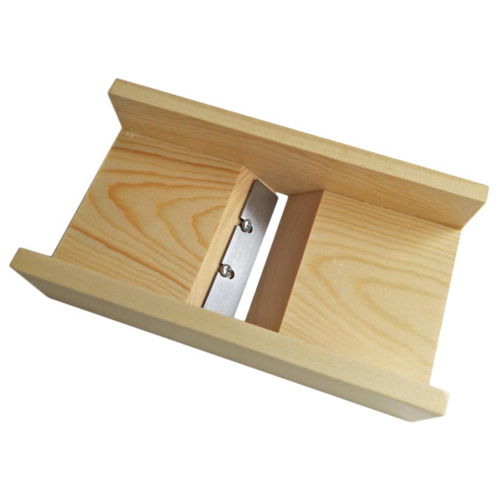 2Pcs Wooden Stainless Steel Soap Cutter Cutting Tools - Beveler Planer and Wire Slicer for Handmade Craft Soap Making Kitchen Tools