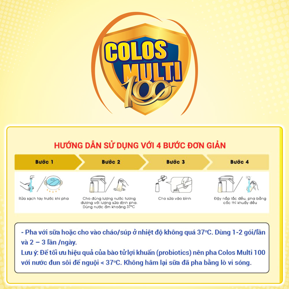 Sữa non Colosmulti 100 hộp 60 gói x 1,5g hỗ trợ hệ tiêu hóa, giúp bé ăn ngoan