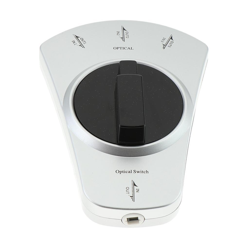 Digital Optical Audio 3 Way Selector Switcher Splitter Hub