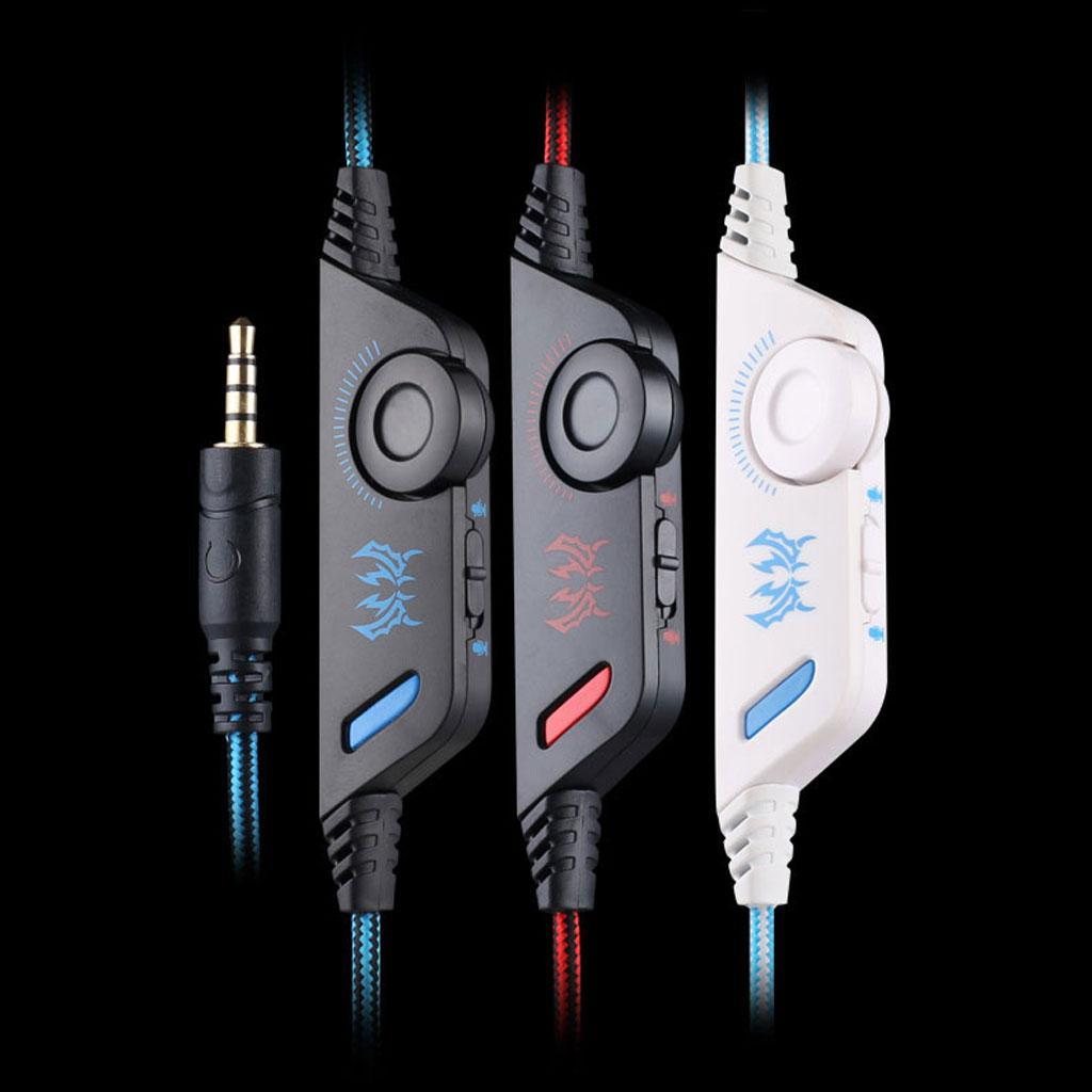 Deep Bass Game Headphone Sound Over-Ear Gaming Headset w/ LED Light Red