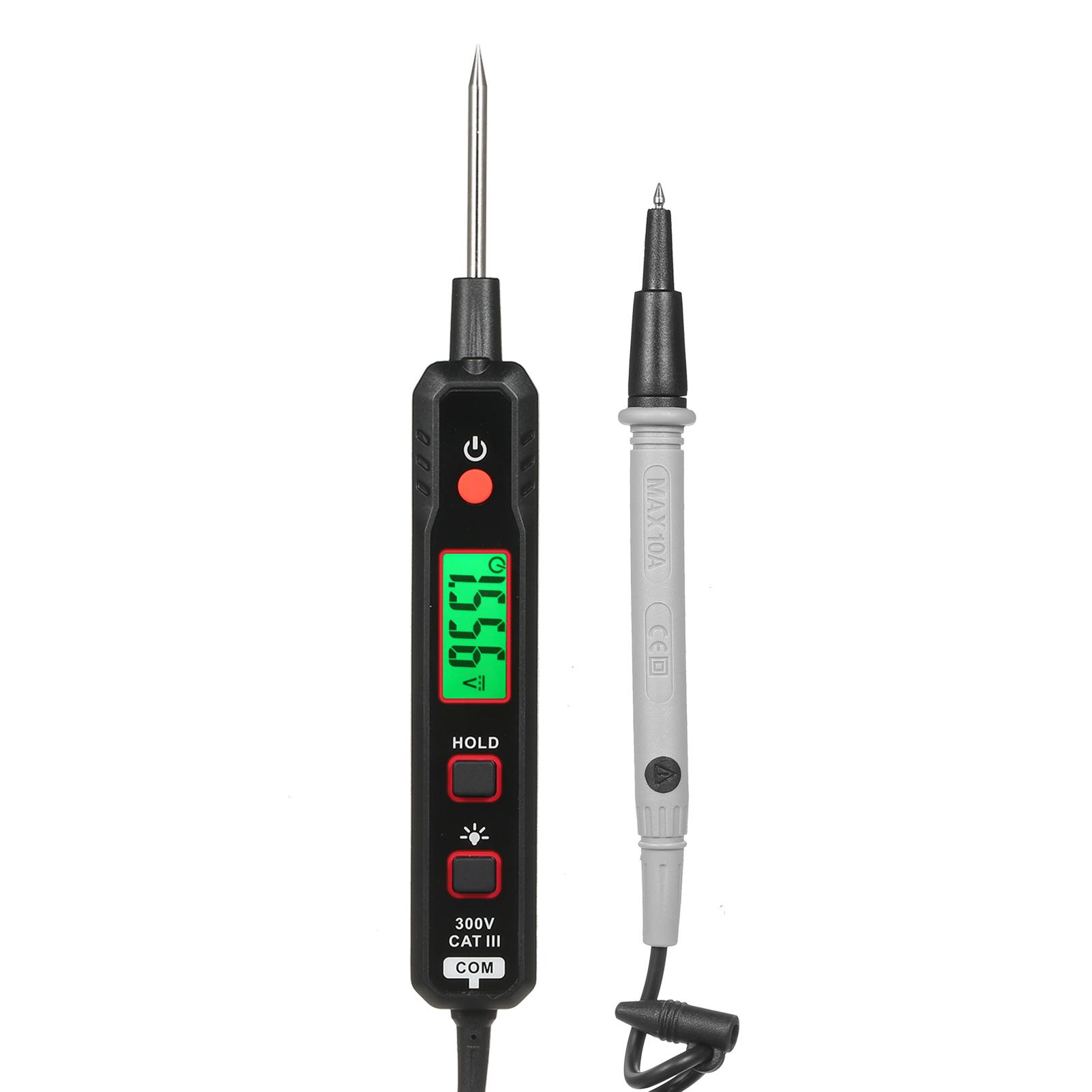 HABOTEST Pen Type Digital Multimeter Voltage Tester for Measuring AC/DC Voltmeter Resistance Diode Capacitance Electrical Tester with Backlight and Flashlight