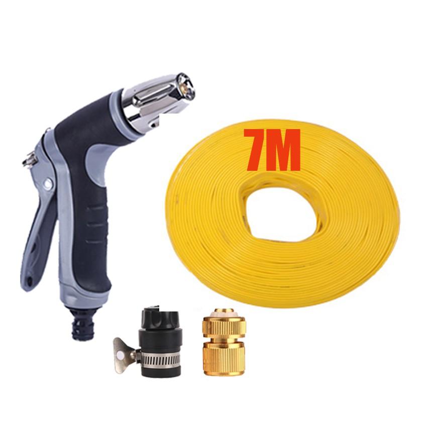 Bộ dây và vòi xịt tăng áp rửa xe tưới cây 7-10M 206817