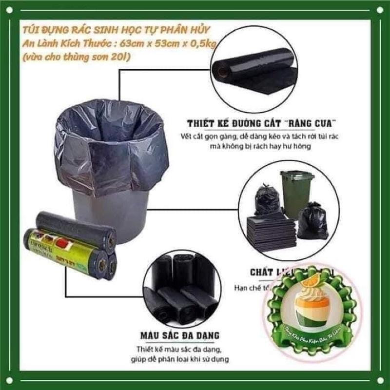 Túi đựng rác đen tự phân huỷ -cuộn túi rác đen tự phân hủy