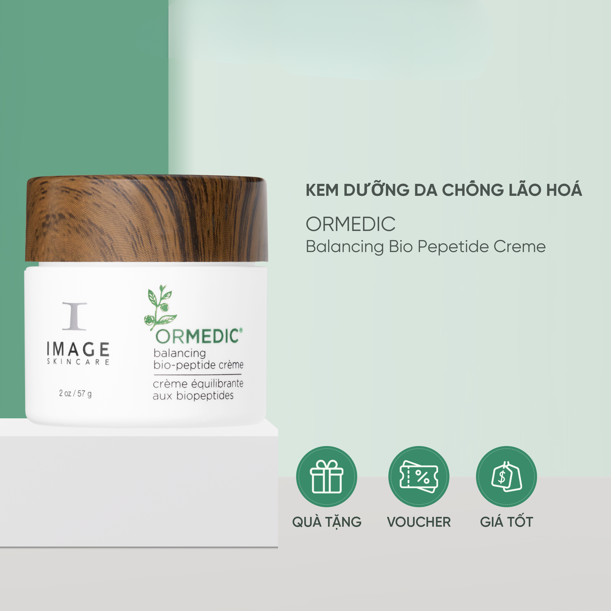 Kem Dưỡng Phục Hồi, Ngăn Ngừa Lão Hoá – IMAGE SKINCARE ORMEDIC Balancing Bio-Peptide Crème 56.7ml