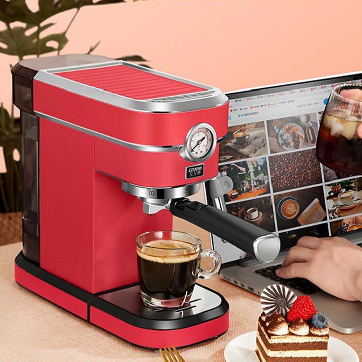 Máy pha cà phê Espresso cốc đôi tạo bọt cổ điển BG168T Hàng Chính Hãng