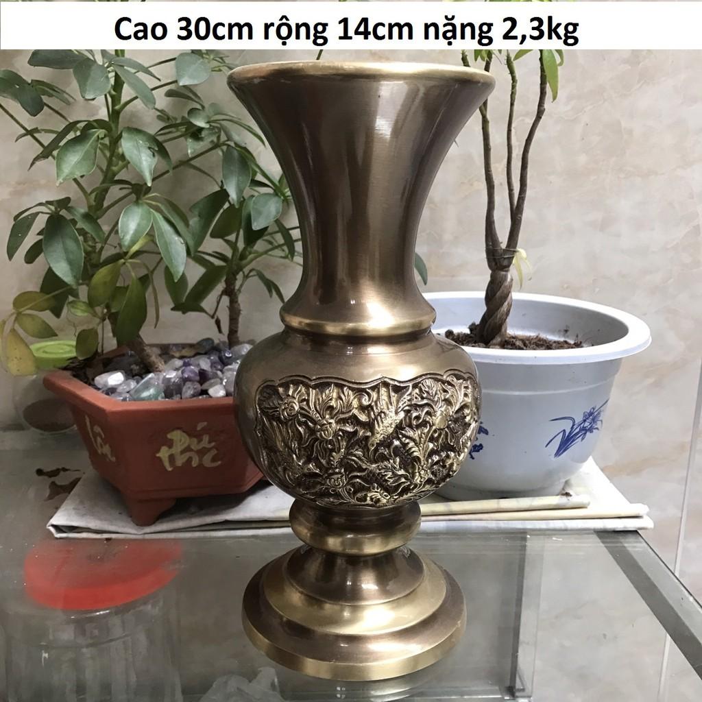 Bình hoa ban thờ bằng đồng cao cấp MS30