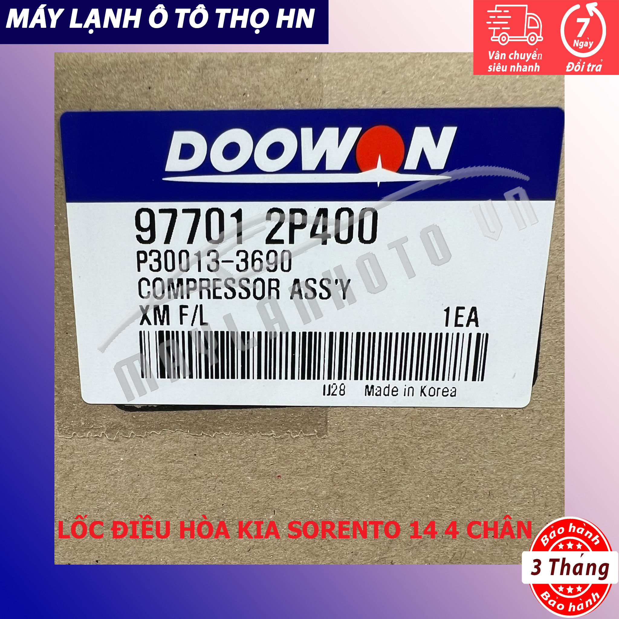 Lốc điều hòa Kia Sorento 2012 2013 2014 2015 2016 Hàn Quốc 13 14 15 16 97701-2P400