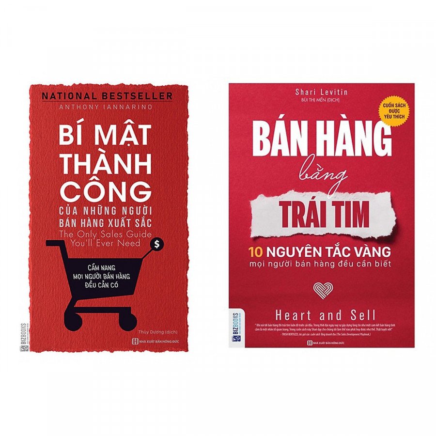 Combo 2 cuốn sách kĩ năng bán hàng: Bán Hàng Bằng Trái Tim - 10 Nguyên Tắc Vàng Mọi Người Bán Hàng Đều Cần Biết + Bí Mật Thành Công Của Những Người Bán Hàng Xuất Sắc