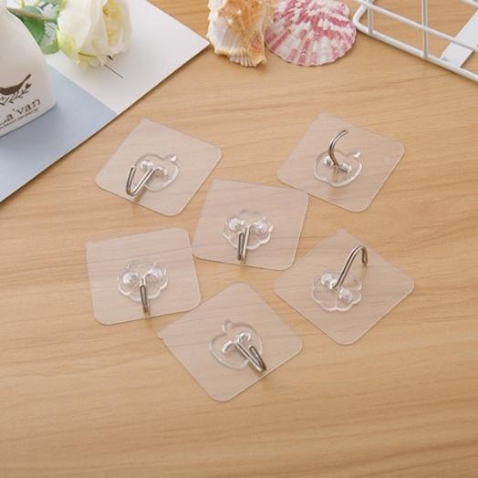 10 Móc Dán Tường Treo Quần Áo Chịu Lực Trong Suốt Siêu Bền Siêu Chắc Đa Năng H001