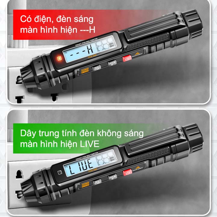 Đồng hồ đo điện đa năng kiêm bút thử điện thông minh thế hệ mới, đo thông mạch, kiểm tra dây đứt ngầm (A3005)
