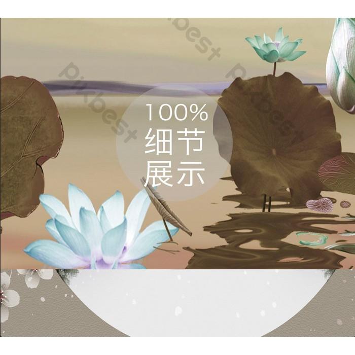 Tranh dán tường Tranh phong cảnh hoa anh đào sang trọng, tranh dán tường 3d hiện đại 742919