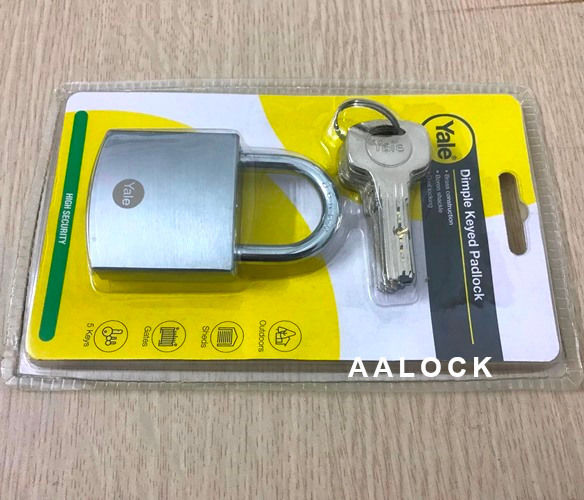 Ổ khóa bấm Yale Y120D/50/127/1/5 size 50 chìa vi tính- khoá chống trộm, chống cắt cao cấp của Mỹ