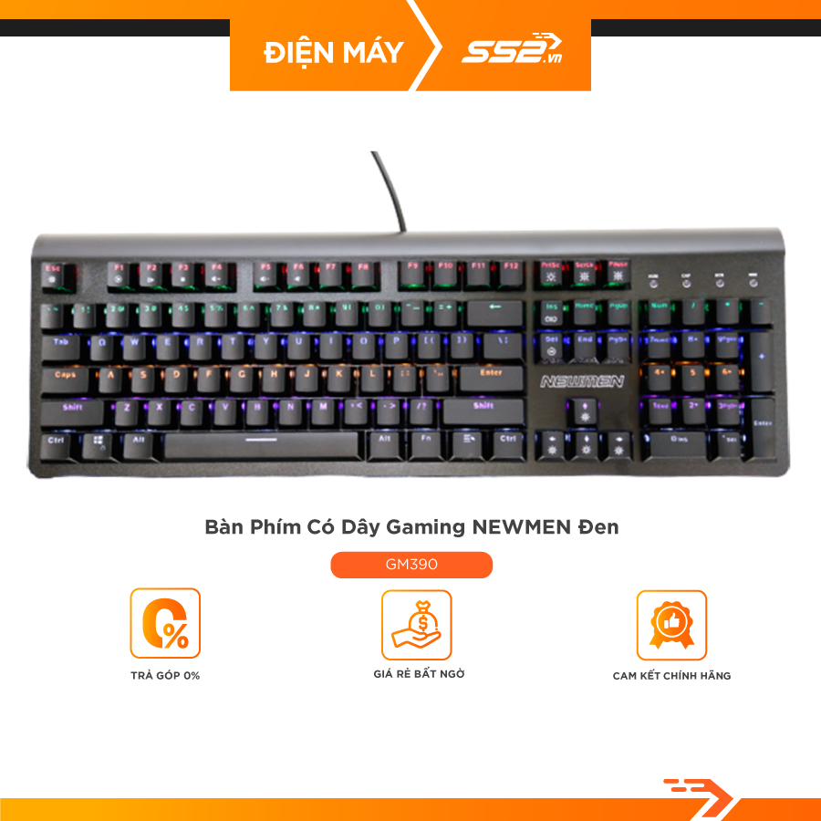 Bàn phím cơ có dây Gaming Newmen GM390, Hotswap- Hàng chính hãng