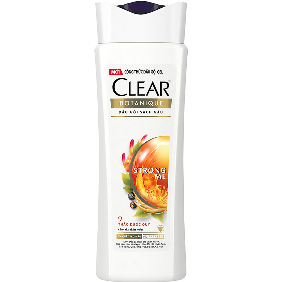 Dầu Gội Sạch Gàu Clear Botanique 9 Thảo Dược Quý (340g)