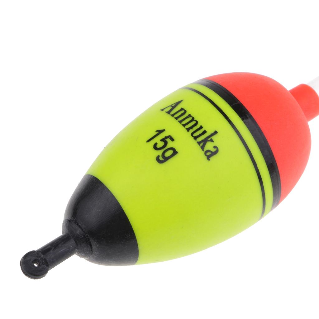 2x2pcs Luminous Fishing Float Vertical Rock Fishing Buoy Plastic Bobber 15g