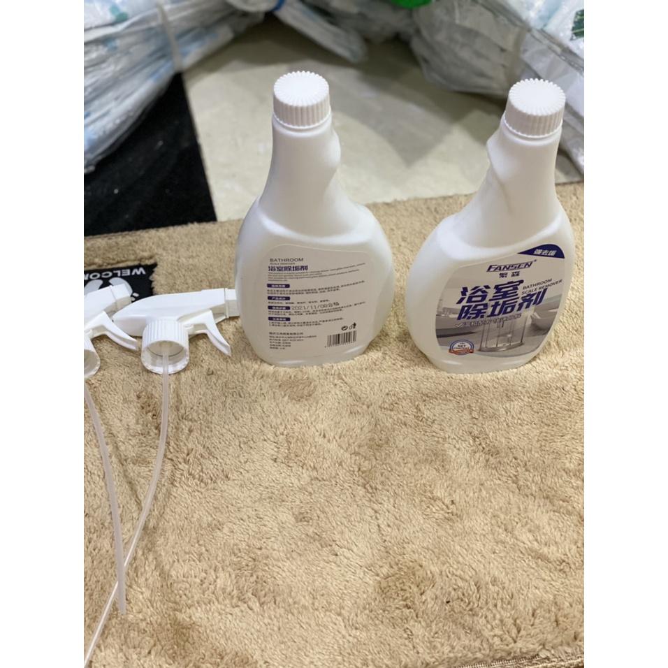 Chai Xịt Tẩy Rửa Vệ Sinh Nhà Bếp, Nhà Tắm Tẩy Cặn Canxi 500ml Siêu Sạch An Toàn