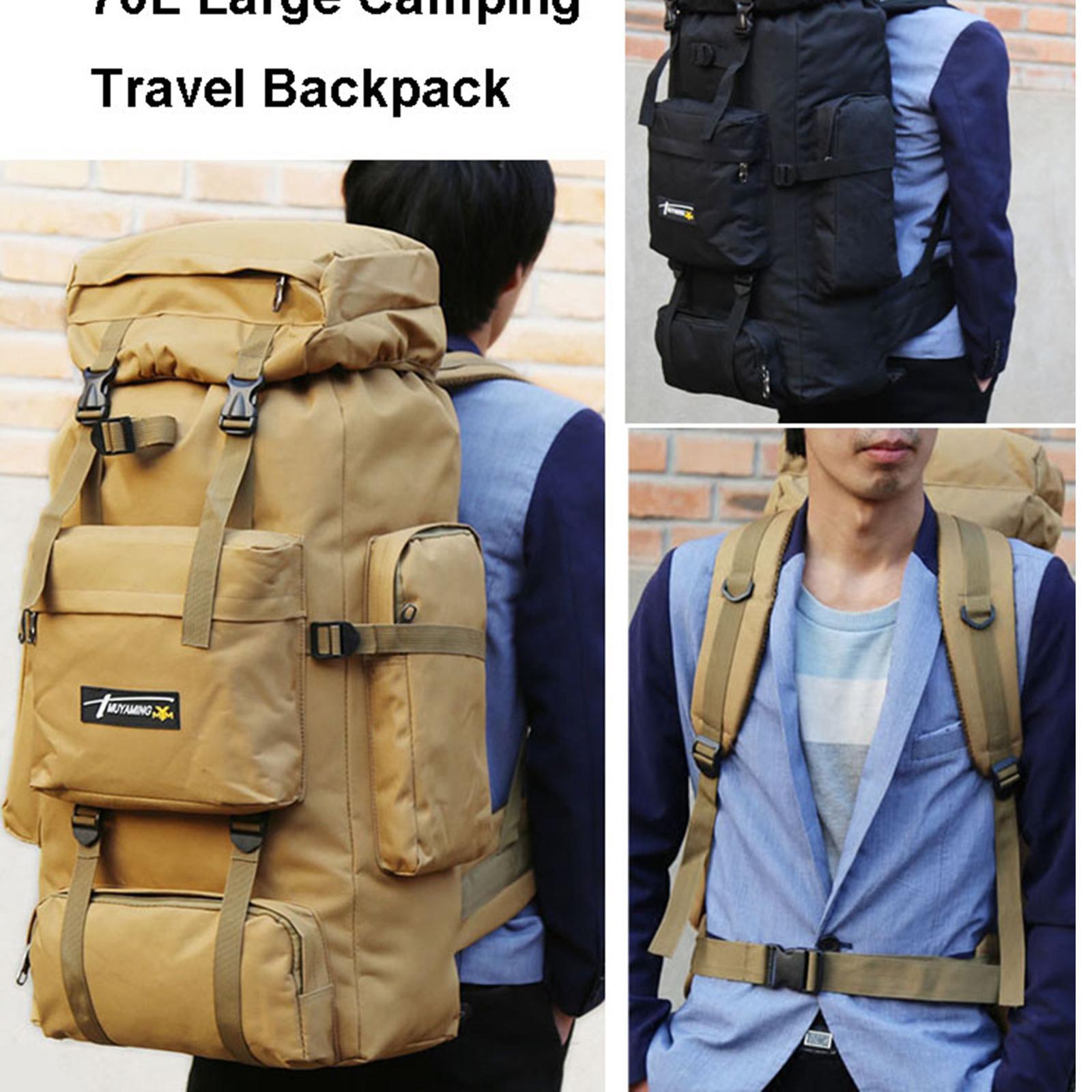 Waterproof Backpack Hiking 70L Rucksack Trekking