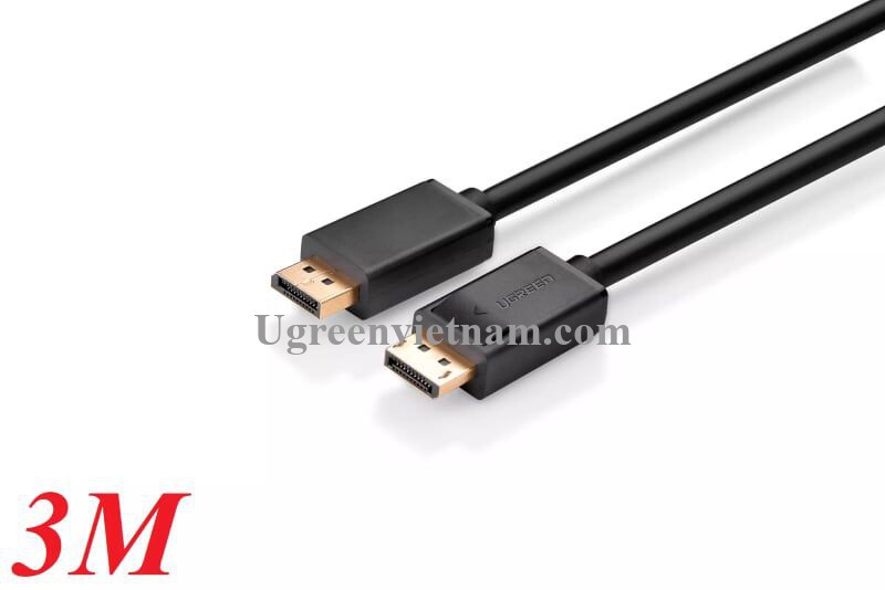 Cáp Displayport 2 Đầu Dương Dài 3Met UGREEN 10212  - Hàng Chính Hãng