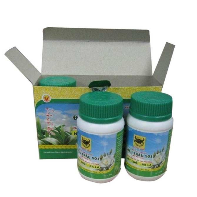 Hộp 3 lọ phân bón lá Đầu Trâu 501 nảy chồi ra lá (100g x 3 hũ)