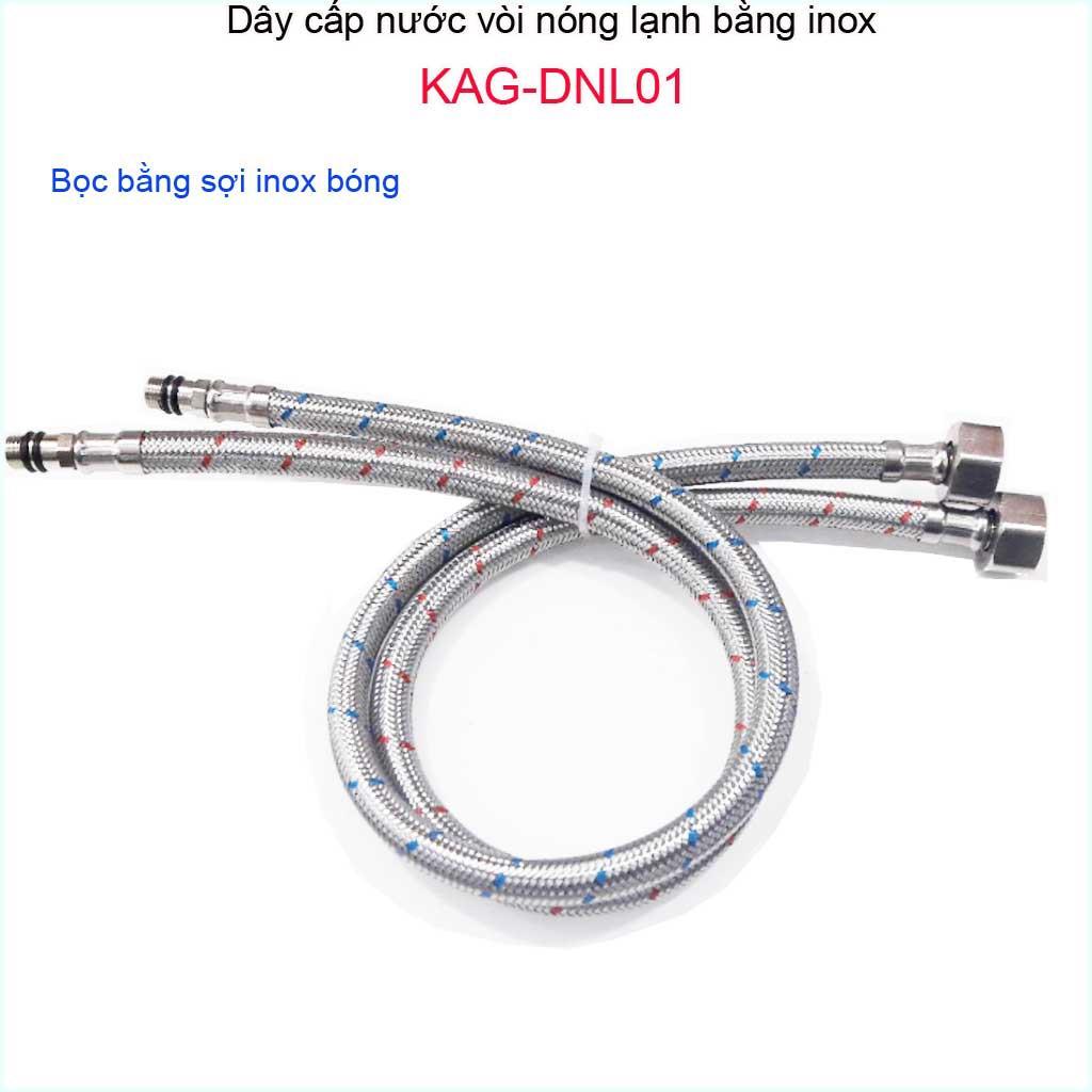 Bộ 2 dây cấp  vòi nóng lạnh, dây cấp nước nóng lạnh  inox KAG-DNL01