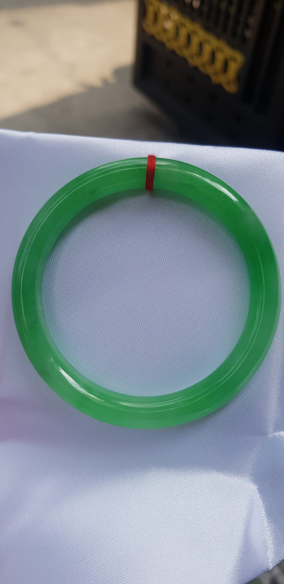 Vòng tay nữ đá cẩm thạch Lý Sịn A 55mm x cọng 8mm Màu Xanh lý tươi bóng đều đẹp Nữ 54kg - 63kg đeo mệnh Mộc mệnh Hỏa mệnh Thủy ạ