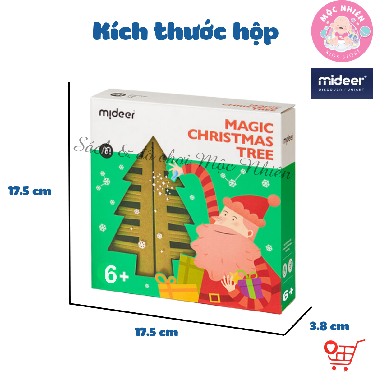 Cây thông Noel Mini để bàn phủ tuyết tự nở thần kỳ - Mideer Magic Christmas Tree - Quà Giáng sinh 2022 cho bé